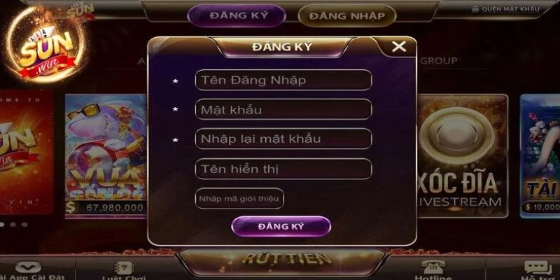 Hướng dẫn chi tiết đăng ký tài khoản trên app Sunwin